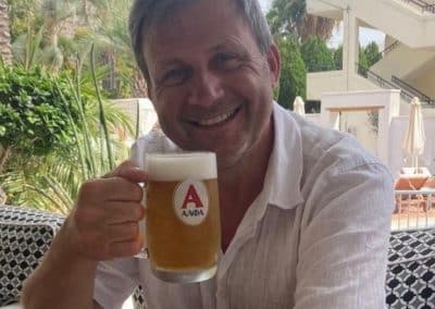 Mark making the most of a well-deserved recent family holiday break in Pefkos, Rhodes.